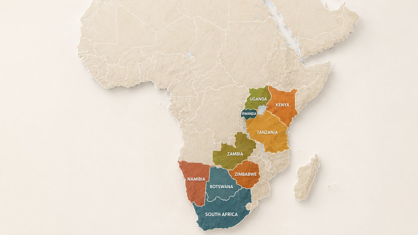 Where we travel across sub equatorial Africa